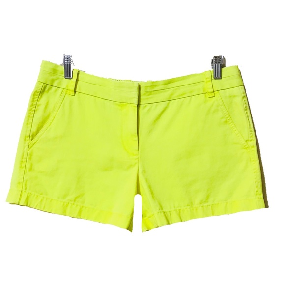 J. Crew Pants - J.Crew Shorts Size 10 Neon Yellow Chino Short Belt